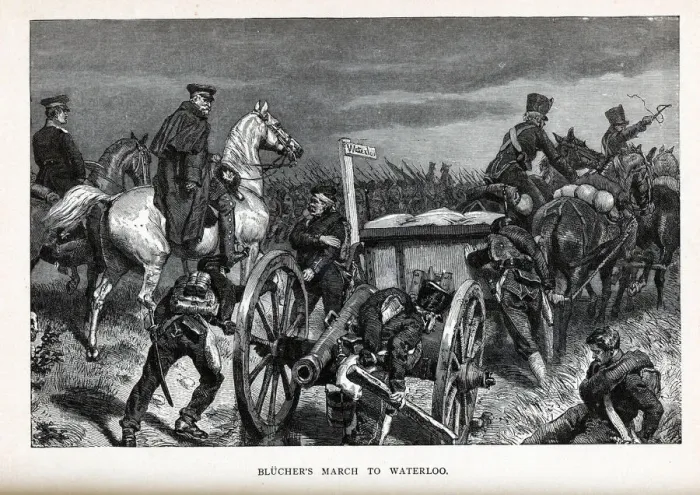 Framed Print : Bluchers Marsh to Waterloo, 1882. Artist: Anonymous Framed Print : Bluchers Marsh to Waterloo, 1882. Artist: Anonymous