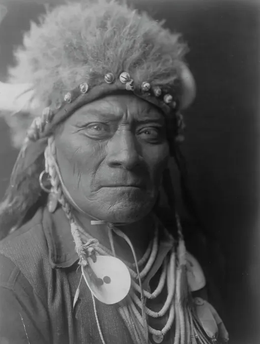 Framed Print : One Blue Bead, c1908. Creator: Edward Sheriff Curtis Framed Print : One Blue Bead, c1908. Creator: Edward Sheriff Curtis