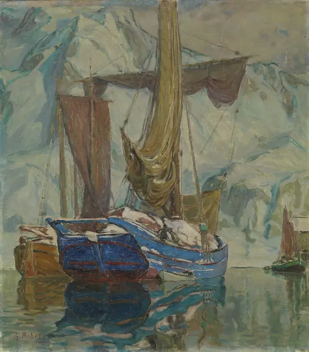Framed Print : The blue Boat, Between 1925 and 1929. Creator: Anna Katarina Boberg Framed Print : The blue Boat, Between 1925 and 1929. Creator: Anna Katarina Boberg