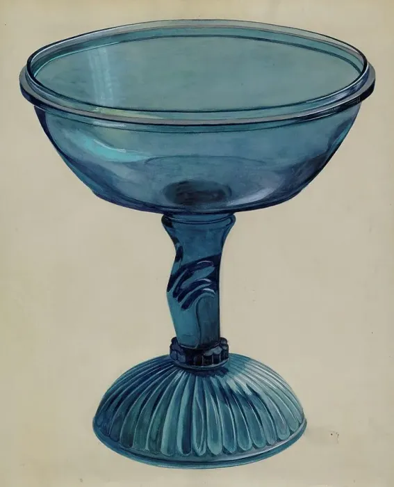 Framed Print : Blue Compote, c. 1936. Creator: Edward White Framed Print : Blue Compote, c. 1936. Creator: Edward White