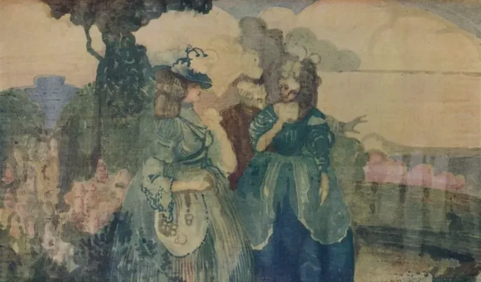 Framed Print : In the Blue Country or Colloque Sentimentale, c1895. Artist: Charles Conder Framed Print : In the Blue Country or Colloque Sentimentale, c1895. Artist: Charles Conder