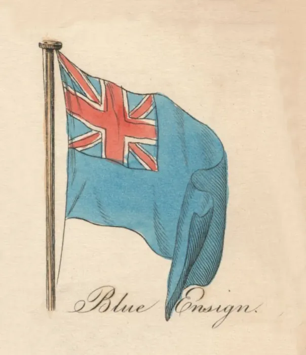 Framed Print : Blue Ensign, 1838 Framed Print : Blue Ensign, 1838