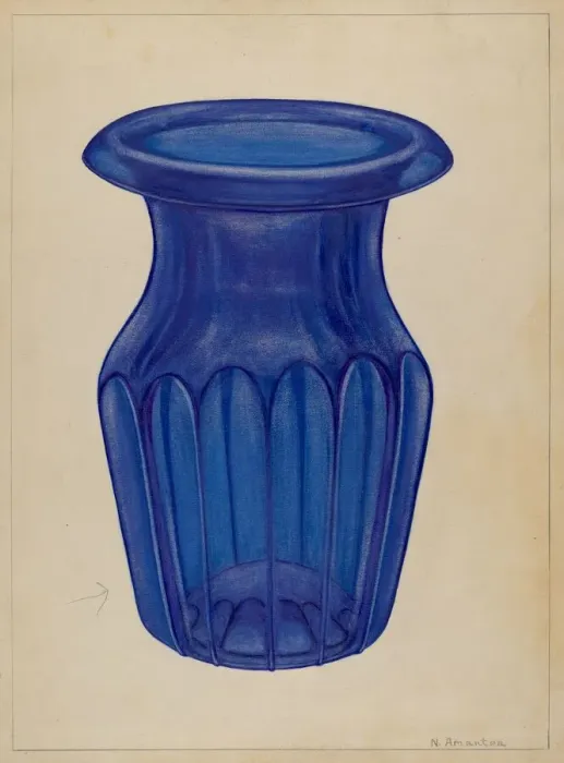 Framed Print : Blue Glass, 1935 / 1942. Creator: Nicholas Amantea Framed Print : Blue Glass, 1935 / 1942. Creator: Nicholas Amantea