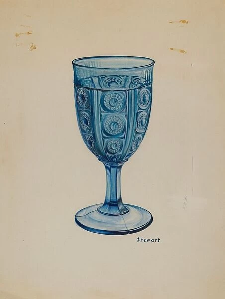 Blue Goblet, c. 1937. Creator: Robert Stewart
