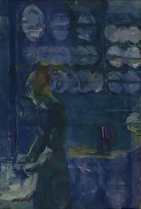 Framed Print : The Blue Kitchen, 1913. Creator: Ludvig Karsten Framed Print : The Blue Kitchen, 1913. Creator: Ludvig Karsten
