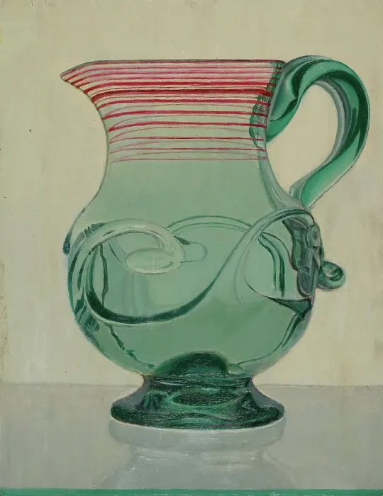 Framed Print : Blue Pitcher, c. 1936. Creator: Vincent Burzy Framed Print : Blue Pitcher, c. 1936. Creator: Vincent Burzy