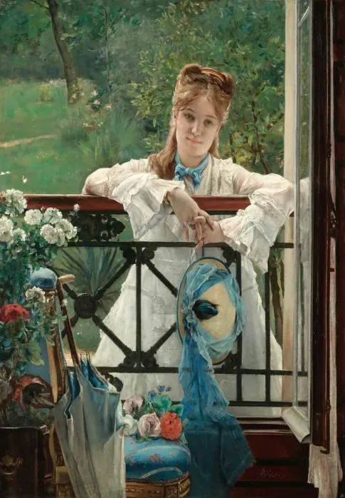 Framed Print : The Blue Ribbon, ca 1894. Creator: Stevens, Alfred (1823-1906) Framed Print : The Blue Ribbon, ca 1894. Creator: Stevens, Alfred (1823-1906)