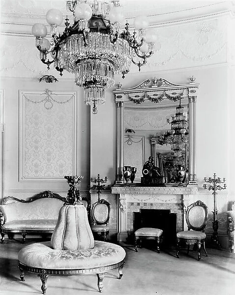 Blue Room, White House, Washington, D.C. c1890. Creator: Frances Benjamin Johnston