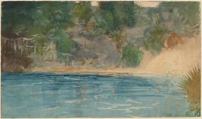 Framed Print : Blue Spring, Florida, 1890. Creator: Winslow Homer Framed Print : Blue Spring, Florida, 1890. Creator: Winslow Homer