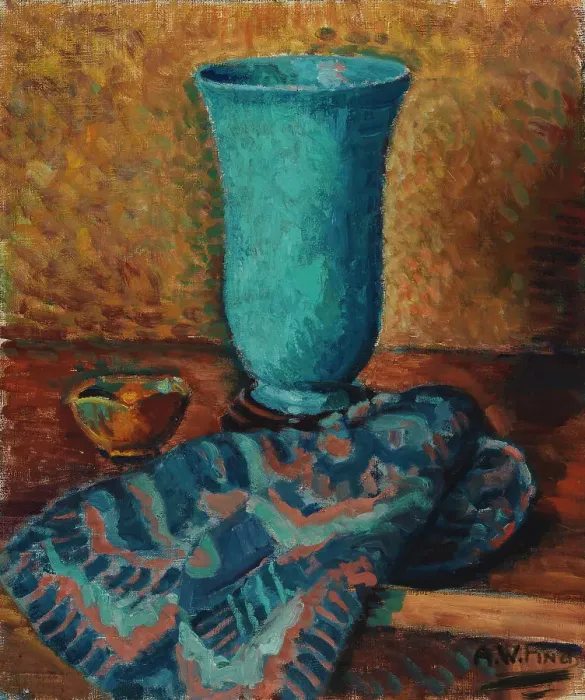 Framed Print : Blue vase, 1928. Creator: Alfred William Finch Framed Print : Blue vase, 1928. Creator: Alfred William Finch