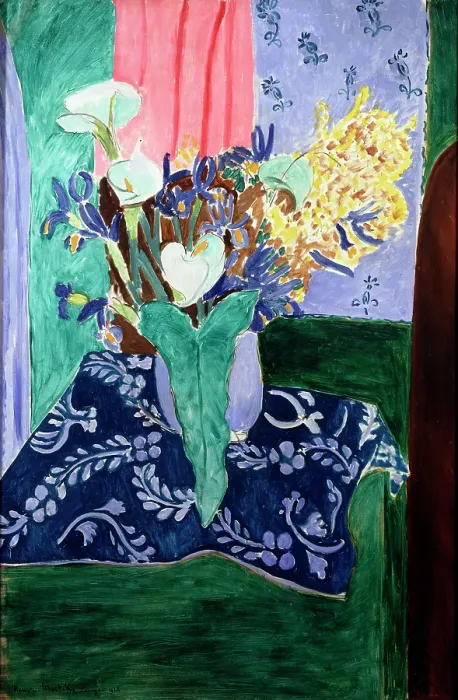 Framed Print : Blue Vase with Flowers on a Blue Tablecloth, 1913. Creator: Henri Matisse. Blue Vase with Flowers on a Blue Tablecloth, 1913. Creator: Henri Matisse Framed Print : Blue Vase with Flowers on a Blue Tablecloth, 1913. Creator: Henri Matisse. Blue Vase with Flowers on a Blue Tablecloth, 1913. Creator: Henri Matisse
