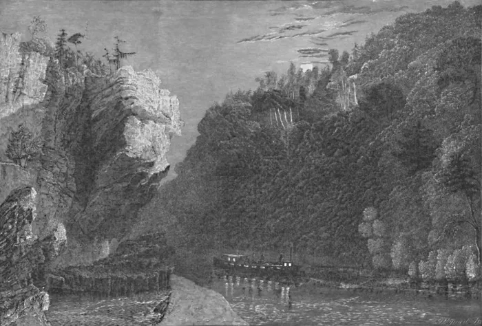 Framed Print : Bluff on the Erie Canal, Near Little Falls, 1883. Artist: G. Wyand Framed Print : Bluff on the Erie Canal, Near Little Falls, 1883. Artist: G. Wyand