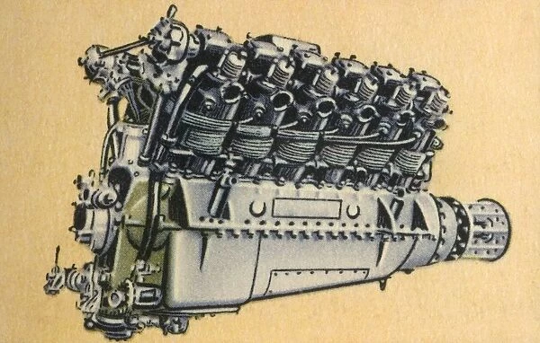 BMW VIIa aircraft engine, 1920s, (1932). Creator: Unknown