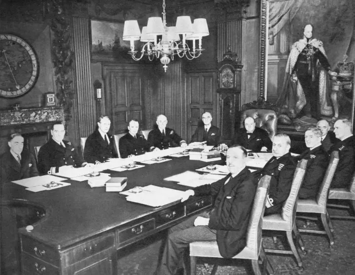 Framed Print : The Board of Admiralty in Session, 1939, (1955) Framed Print : The Board of Admiralty in Session, 1939, (1955)