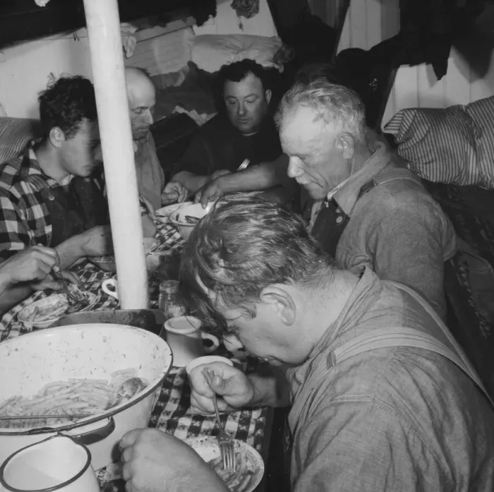 Framed Print : On board the fishing boat Alden, out of Gloucester, Massachusetts, 1943. Creator: Gordon Parks Framed Print : On board the fishing boat Alden, out of Gloucester, Massachusetts, 1943. Creator: Gordon Parks