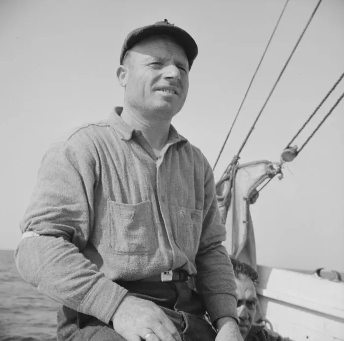 Framed Print : On board the fishing boat Alden out of Gloucester, Massachusetts, 1943. Creator: Gordon Parks Framed Print : On board the fishing boat Alden out of Gloucester, Massachusetts, 1943. Creator: Gordon Parks
