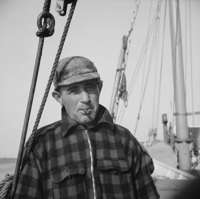 Framed Print : On board the fishing boat Alden out of Gloucester, Massachusetts, 1943. Creator: Gordon Parks Framed Print : On board the fishing boat Alden out of Gloucester, Massachusetts, 1943. Creator: Gordon Parks
