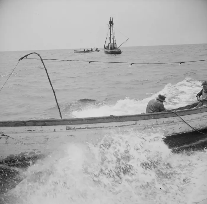 Framed Print : On board the fishing boat Alden, out of Gloucester, Massachusetts, 1943. Creator: Gordon Parks Framed Print : On board the fishing boat Alden, out of Gloucester, Massachusetts, 1943. Creator: Gordon Parks