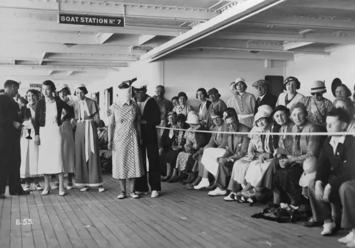 Framed Print : On board the RMS Atlantis, c1929-c1939(?) Framed Print : On board the RMS Atlantis, c1929-c1939(?)