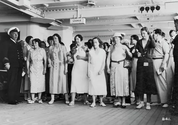 Framed Print : On board the RMS Atlantis, c1929-c1939(?) Framed Print : On board the RMS Atlantis, c1929-c1939(?)