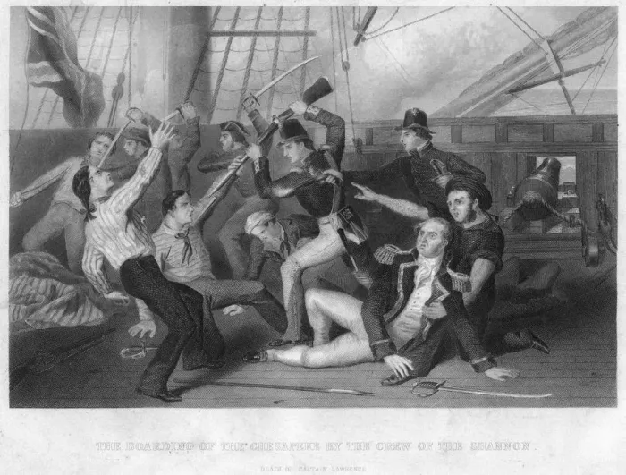 Framed Print : The boarding of HMS Chesapeke by the crew of HMS Shannon, 1813 Framed Print : The boarding of HMS Chesapeke by the crew of HMS Shannon, 1813