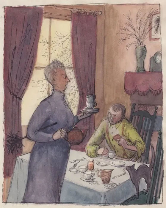 Framed Print : Boarding house landlady, 1952. Creator: Shirley Markham Framed Print : Boarding house landlady, 1952. Creator: Shirley Markham