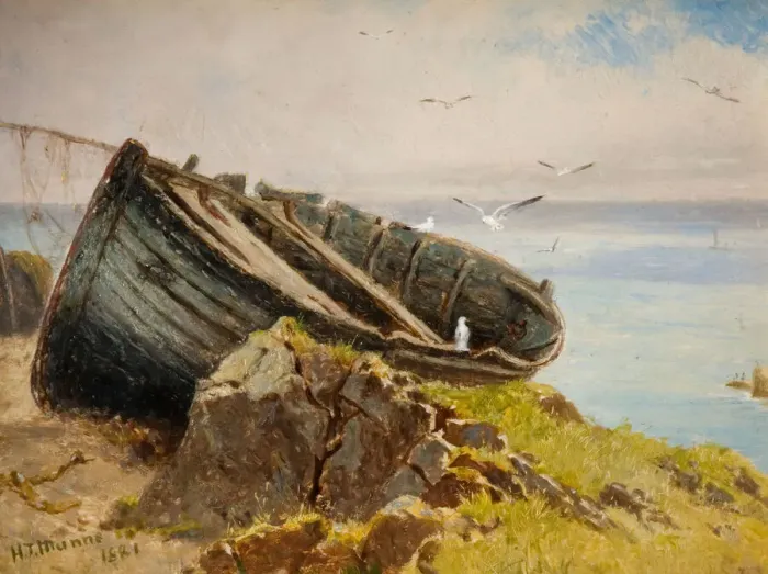 Framed Print : Boat, 1881. Creator: Henry Turner Munns Framed Print : Boat, 1881. Creator: Henry Turner Munns