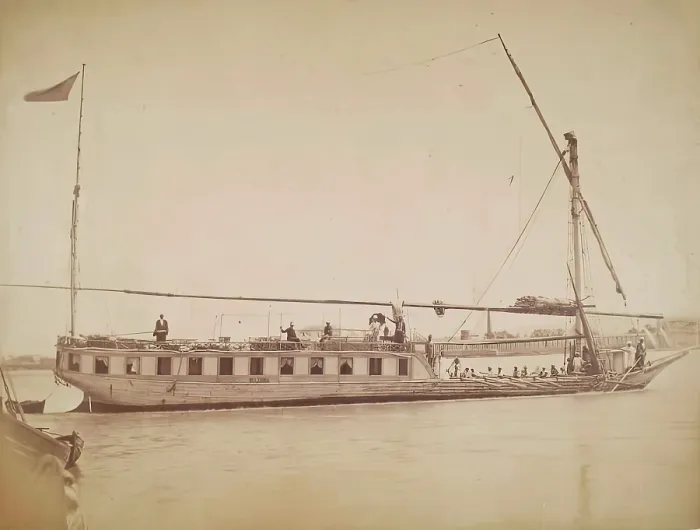 Framed Print : Boat, Africa, from an album compiled by Sir John Everett Millais, 1893. Creator: William Duffus
