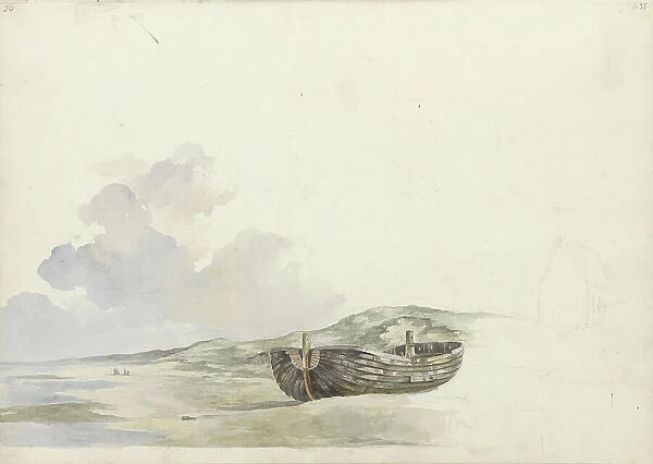 Boat on a beach, 1797-1838. Creator: Johannes Christiaan Schotel