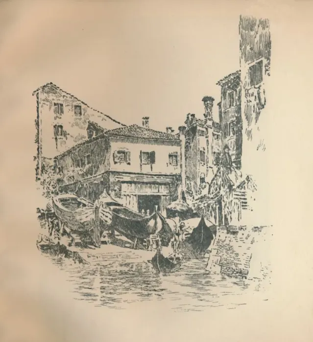 Framed Print : Boat Building, Venice, 1905, (1925). Creator: Joseph Pennell Framed Print : Boat Building, Venice, 1905, (1925). Creator: Joseph Pennell