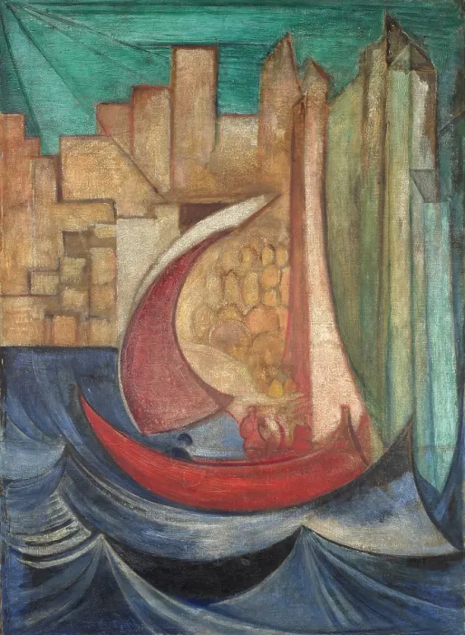 Framed Print : Boat, c1919. Creator: Leon Chwistek Framed Print : Boat, c1919. Creator: Leon Chwistek