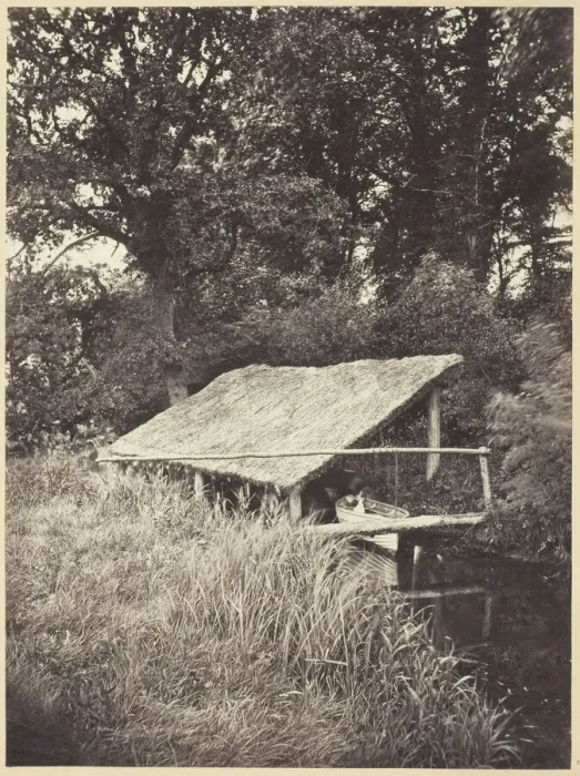 Framed Print : Boat House, 1840 / 1900. Creator: Miss T. Powell Framed Print : Boat House, 1840 / 1900. Creator: Miss T. Powell