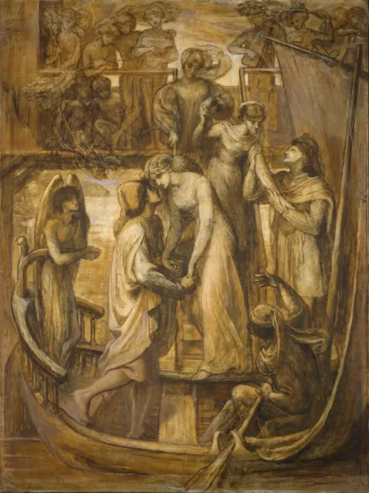 Framed Print : The Boat of Love, 1881. Creator: Dante Gabriel Rossetti Framed Print : The Boat of Love, 1881. Creator: Dante Gabriel Rossetti
