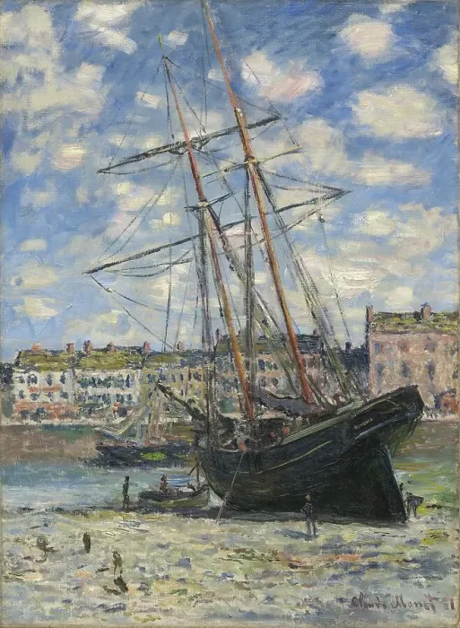 Framed Print : Boat lying at low tide, 1881. Creator: Monet; Claude (1840-1926) Framed Print : Boat lying at low tide, 1881. Creator: Monet; Claude (1840-1926)