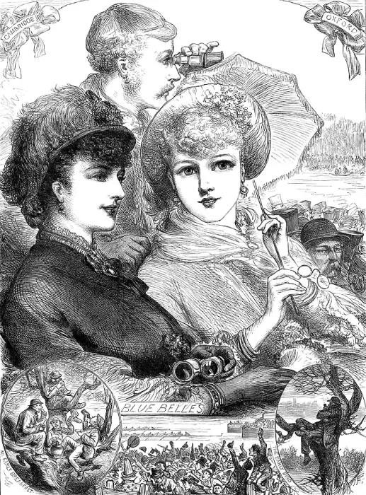 Framed Print : At the Boat-Race, 1880. Creator: Unknown Framed Print : At the Boat-Race, 1880. Creator: Unknown