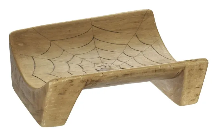 Framed Print : Boat seat with spider web design from Ecuador, early 20th century. Creator: Unknown Framed Print : Boat seat with spider web design from Ecuador, early 20th century. Creator: Unknown
