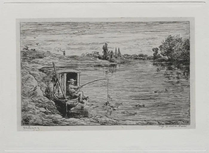 Framed Print : The Boat Trip: The Cabin Boy Fishing (Line Fishing), 1861 Framed Print : The Boat Trip: The Cabin Boy Fishing (Line Fishing), 1861