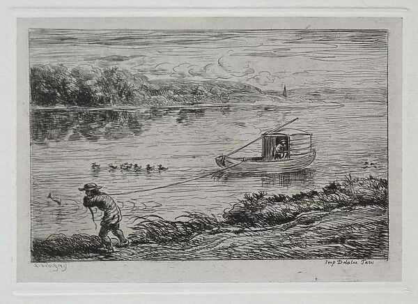 The Boat Trip: Cabin Boy Hauling the Tow-Rope or Hauling by Rope, 1861