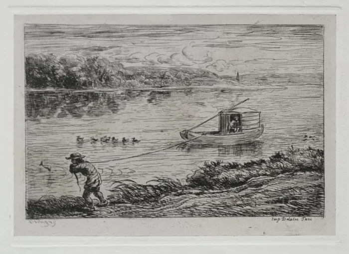 Framed Print : The Boat Trip: Cabin Boy Hauling the Tow-Rope or Hauling by Rope, 1861 Framed Print : The Boat Trip: Cabin Boy Hauling the Tow-Rope or Hauling by Rope, 1861