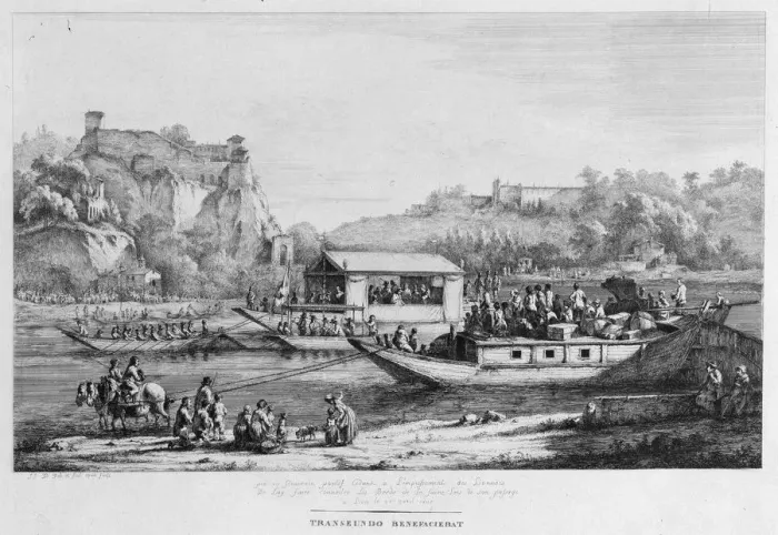 Framed Print : Boat Trip on the Seine, 1803