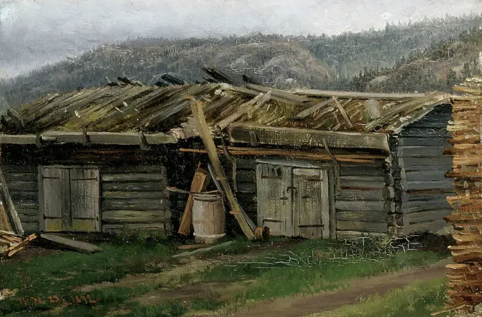 Framed Print : Boathouse, 1892. Creator: Thorsten Waenerberg Framed Print : Boathouse, 1892. Creator: Thorsten Waenerberg