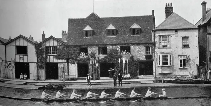 Framed Print : The Boathouse After Reconstruction, 1909, 1935. Artists: Mr Mundy, Hills and Saunders Framed Print : The Boathouse After Reconstruction, 1909, 1935. Artists: Mr Mundy, Hills and Saunders