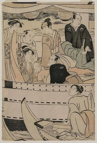 Boating Party on the Sumida River, 1789. Creator: Torii Kiyonaga (Japanese, 1752-1815)