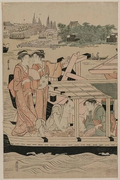 Boating Party on the Sumida River, late 1780s. Creator: Ch?bunsai Eishi (Japanese, 1756-1829)