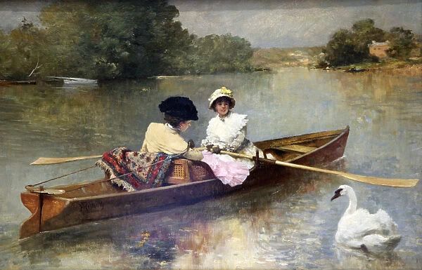 Boating on the Seine, 1875-1876. Artist: Ferdinand Heilbuth