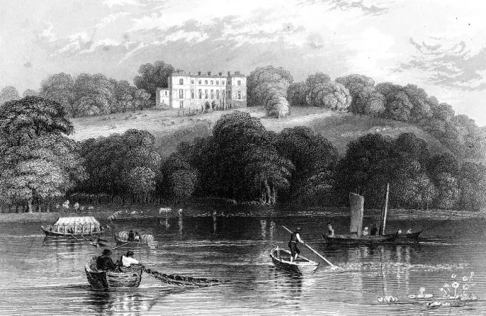 Framed Print : Boating on the Thames near Henley, Oxfordshire, 1830 Framed Print : Boating on the Thames near Henley, Oxfordshire, 1830