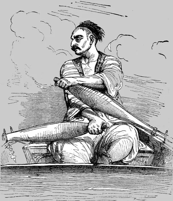 Framed Print : Boatman of the Bosphorus; Industrious Classes in Constantinople, 1854. Creator: Unknown Framed Print : Boatman of the Bosphorus; Industrious Classes in Constantinople, 1854. Creator: Unknown