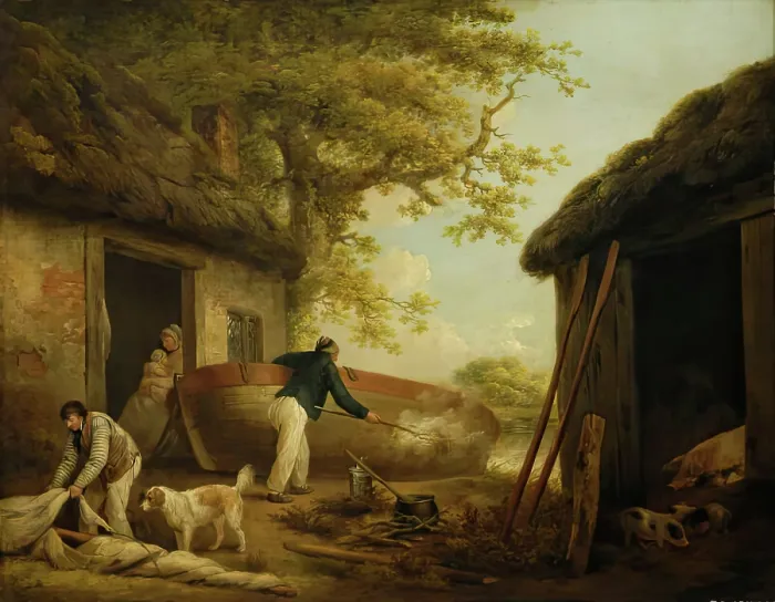 Framed Print : The Boatman's House. Creator: George Morland. The Boatman's House. Creator: George Morland Framed Print : The Boatman's House. Creator: George Morland. The Boatman's House. Creator: George Morland