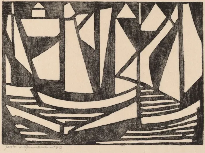 Framed Print : Boats, 1915. Creator: Jacoba van Heemskerck van Beest Framed Print : Boats, 1915. Creator: Jacoba van Heemskerck van Beest