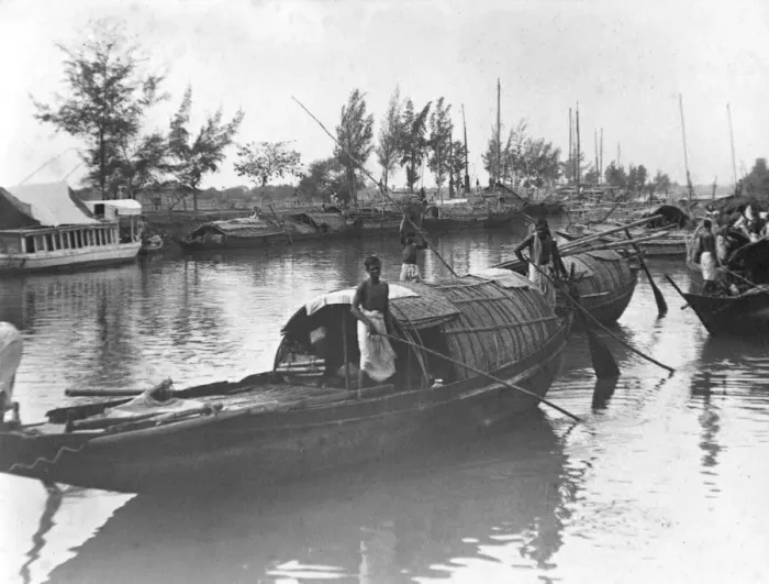 Framed Print : Boats, Alipore, India, 1905-1906. Artist: FL Peters Framed Print : Boats, Alipore, India, 1905-1906. Artist: FL Peters